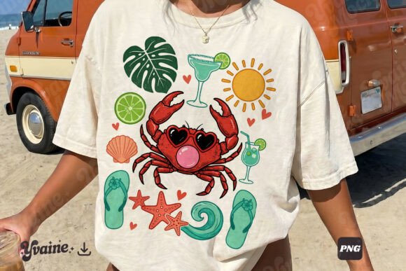 Download Funny Summer Crab Coastal Beach SVG PNG - Crab Collection