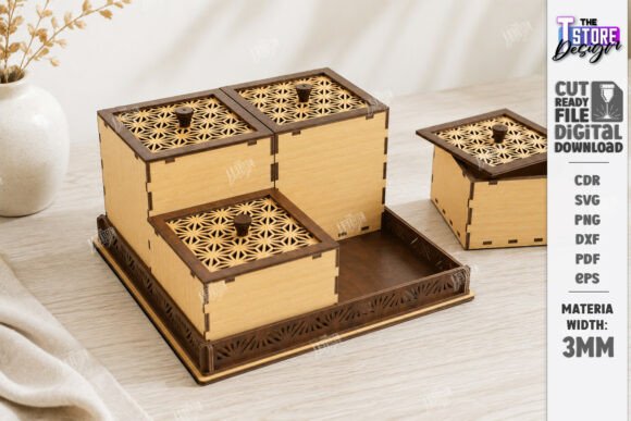 Download Decorative Modular Storage Box Laser Cut - Decor Collection