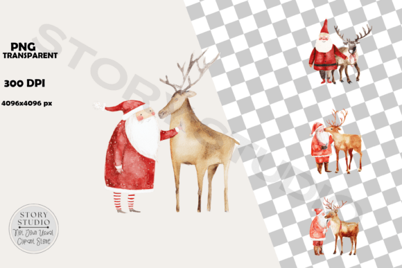 Download Cute Christmas Santa Reindeer Clipart - Deer clipart Collection