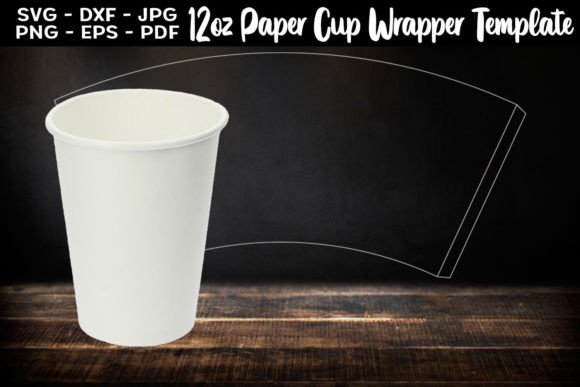 Download 12oz Paper Cup Wrapper Template - Wrapper Collection