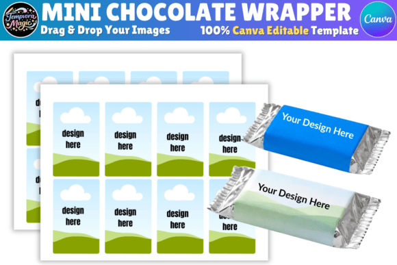 Download Mini Chocolate Wrapper Canva Template - Wrapper Collection