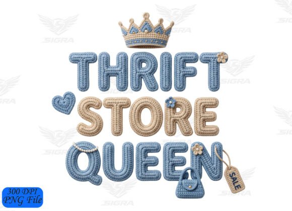 Download Thrift Store Queen PNG Design - Premium Resources