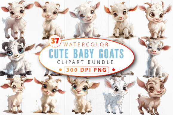 Download Cute Baby Goat Nursery Animal Clipart - Nursery animal Collection