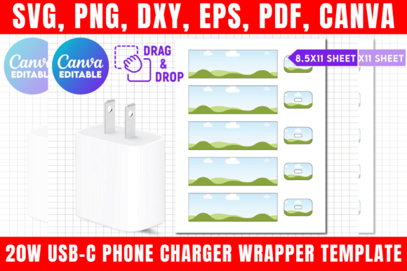 Download 20W USB-C Phone Charger Wrapper Template - Wrapper Collection