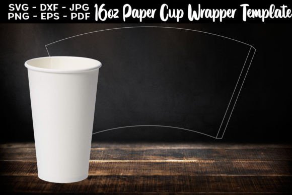 Download 16oz Paper Cup Wrapper Template - Wrapper Collection